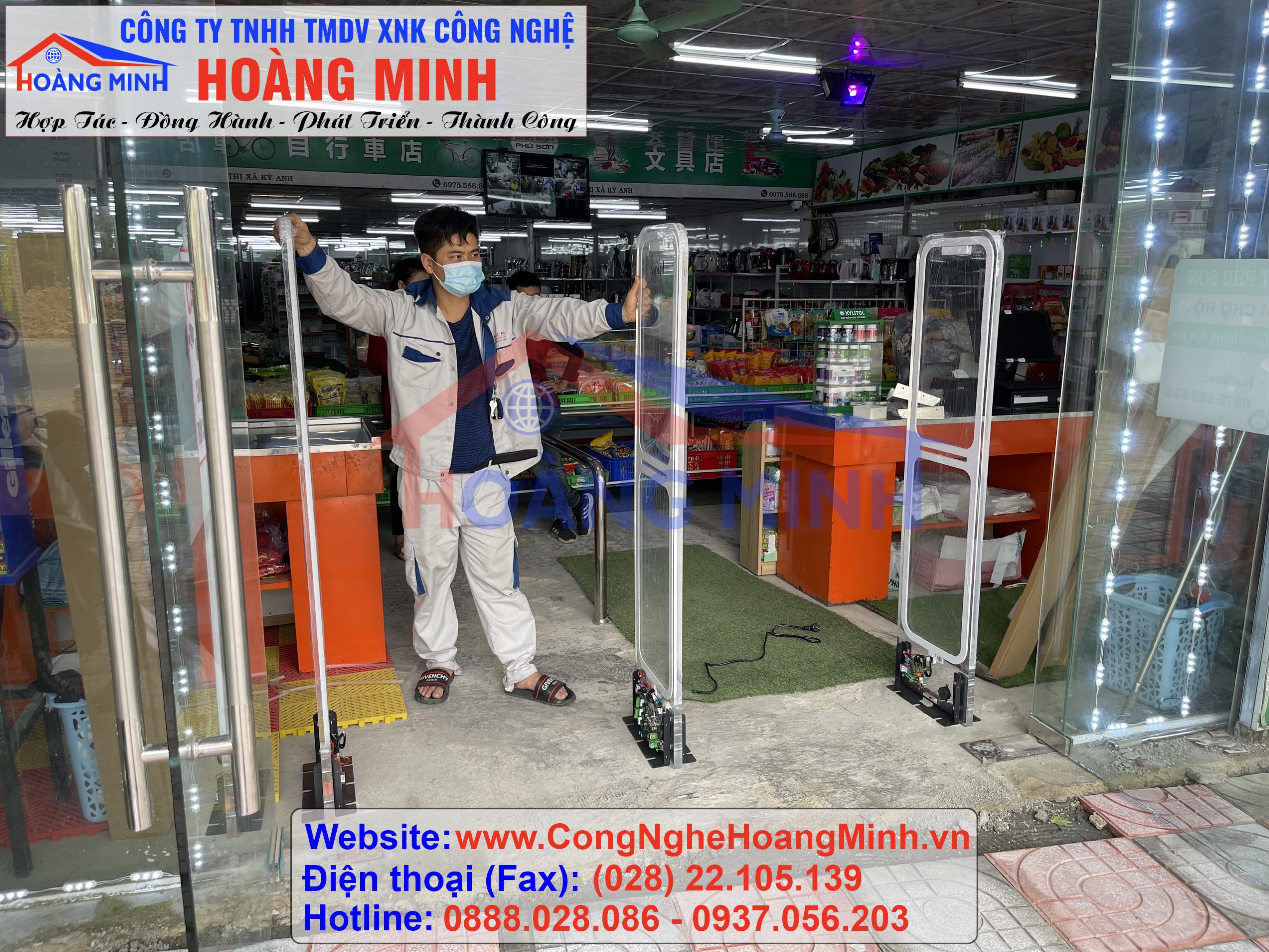 Lắp đặt cổng từ an ninh AM cho siêu thị Mini Mart Phú Sơn thị xã Kỳ Anh, Hà Tĩnh 19 Lắp đặt cổng từ an ninh tại Kỳ Anh Hà Tĩnh