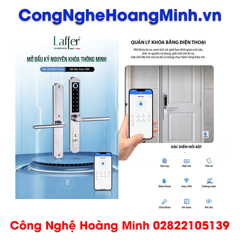 Khoá vân tay Laffer XF19 thương hiệu ITALY cao cấp 28 khoa tay tay laffer xf19 13 1